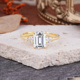 Vintage - Style 4 Prong Emerald Cut Lab Diamond Ring